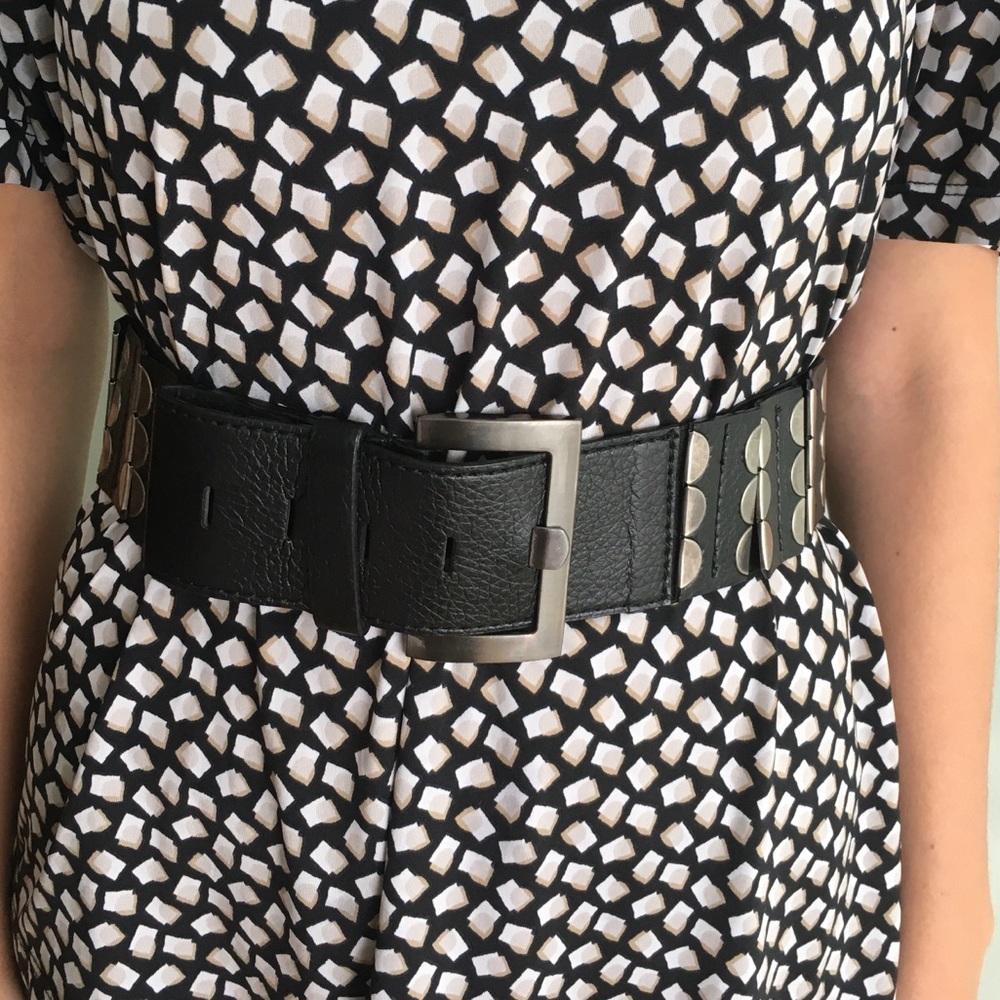 Pleather Elastic Waist Belt